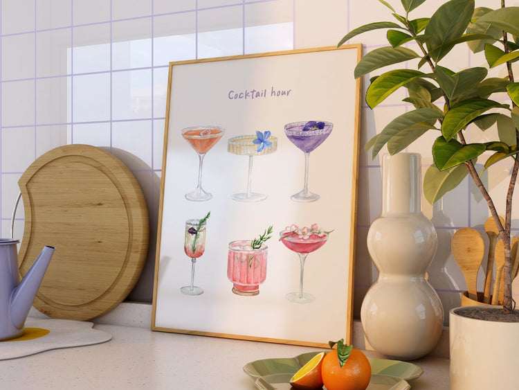 Cocktail Hour Aesthetic Wall Print