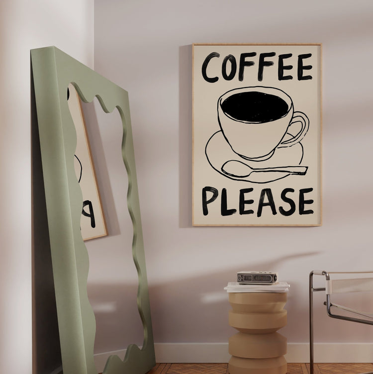 Coffee Please - Coffee Wall Print