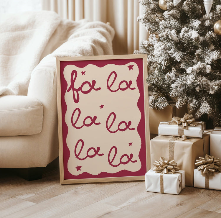 Fa La La La Christmas Wall Art