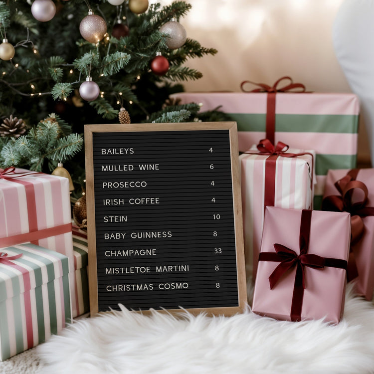 Festive Drinks Menu Kitchen Poster