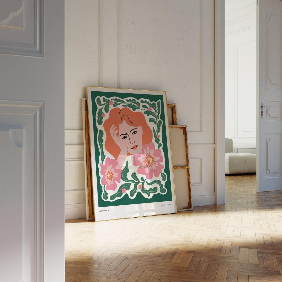 Flower Woman Boho Print