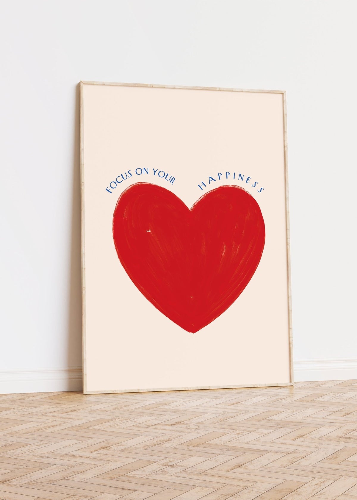 Happiness Heart Romantic Bedroom Wall Art