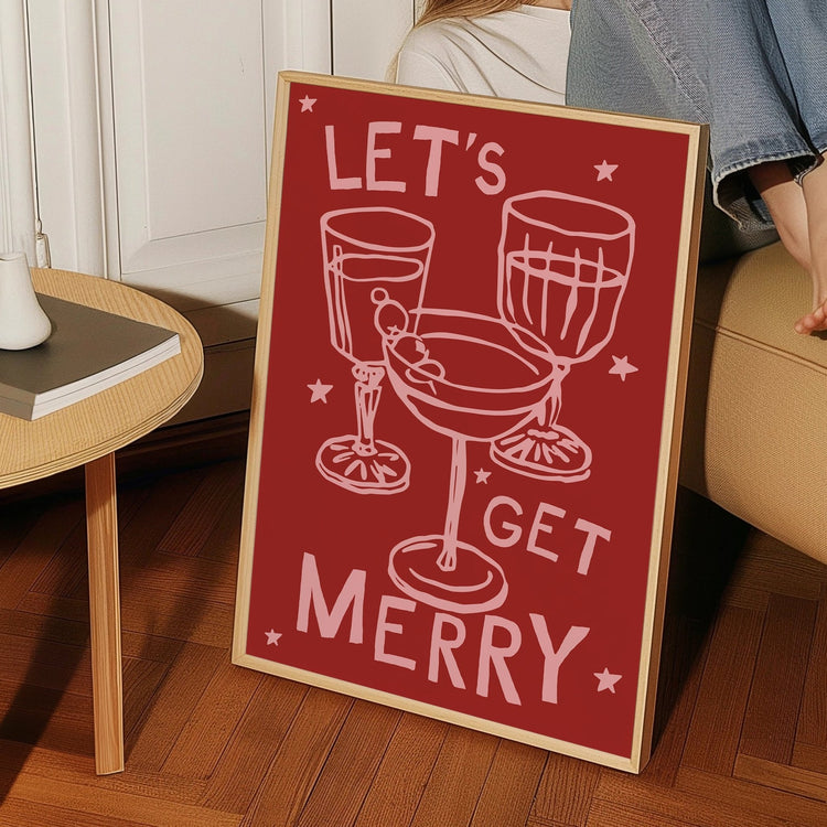 Let's Get Merry Christmas Wall Art