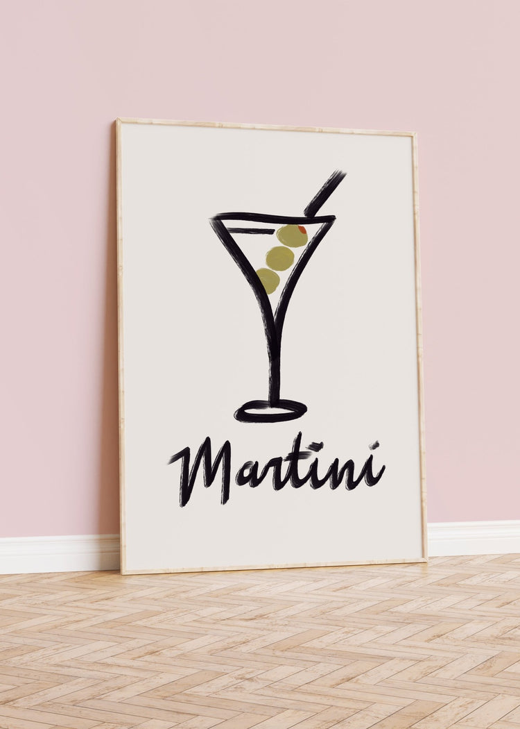 Minimalist Martini Poster