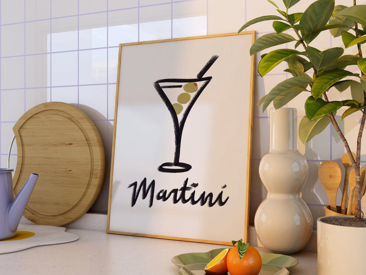Minimalist Martini Print