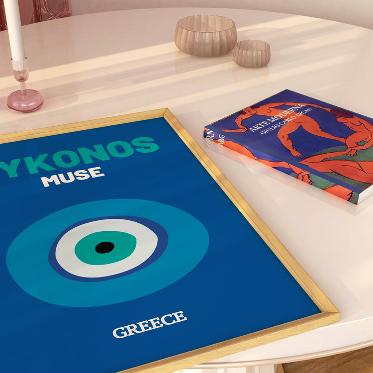 Mykonos Greece Travel Poster