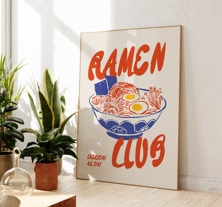 Retro Ramen Noodle Wall Print
