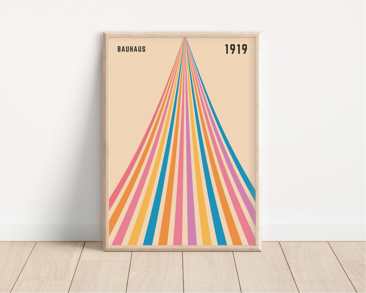 Striped Bauhaus Wall Art