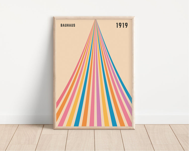 Striped Bauhaus Wall Art