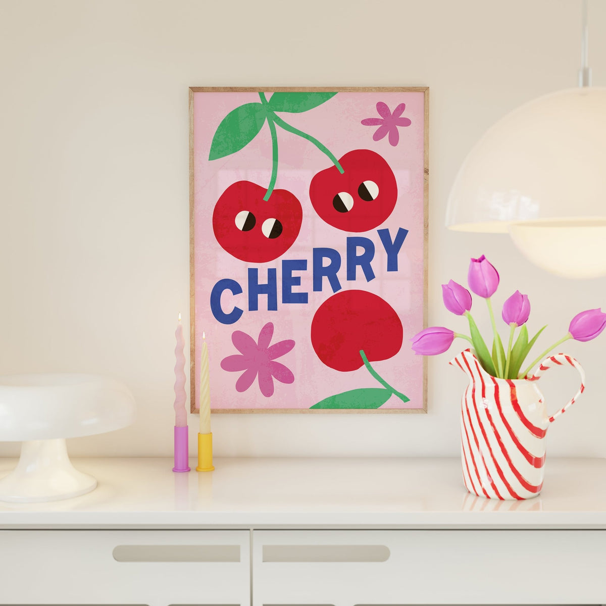 Abstract Cherry Print