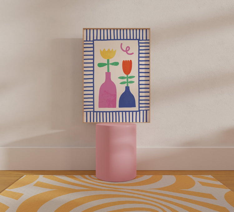 Abstract Flower Vases Print