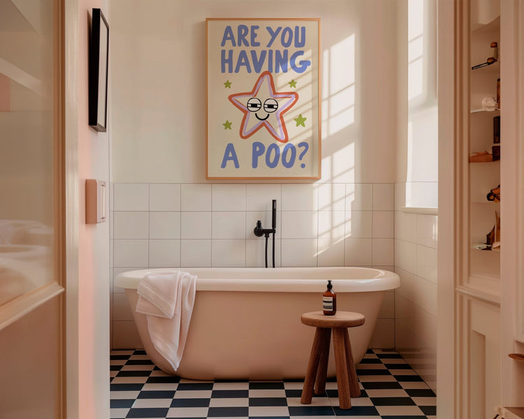 Are You Having A Poo? Funny Bathroom Print