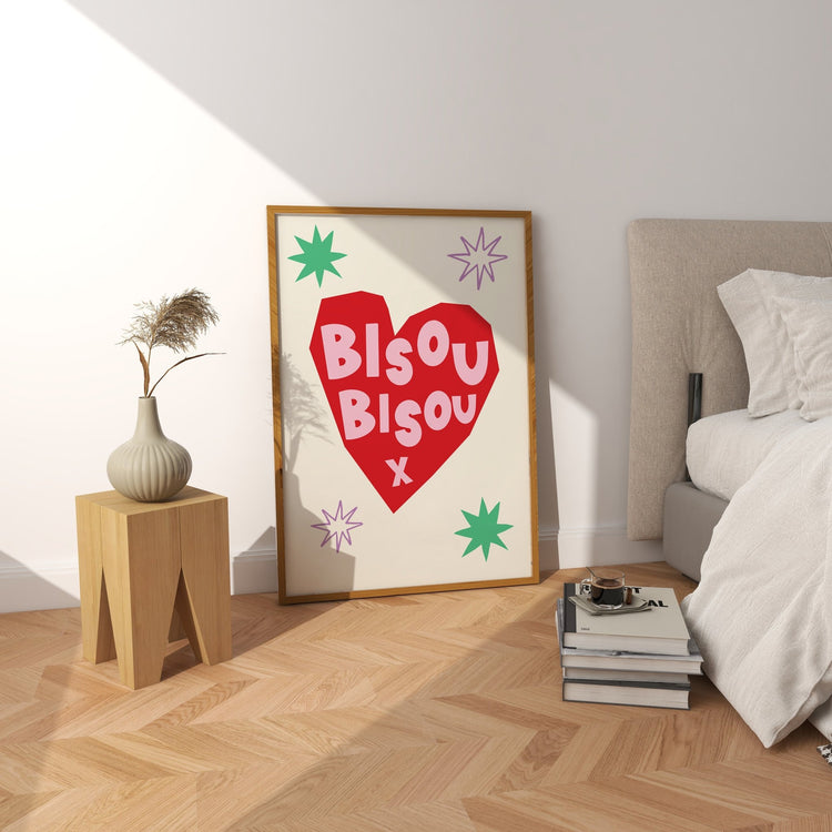 Bisou Bisou Abstract Print