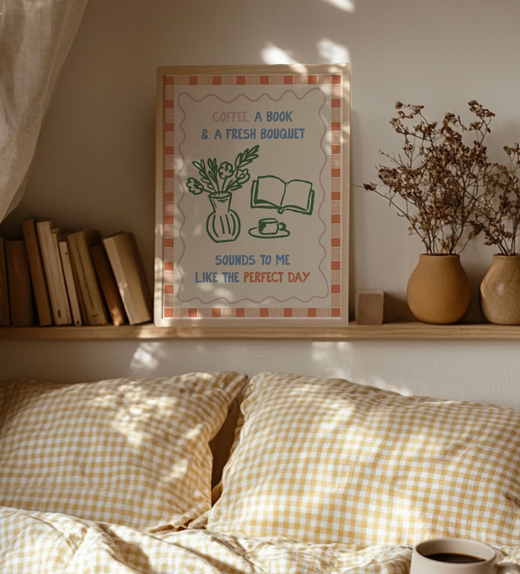 Books and Flowers Perfect Day Print