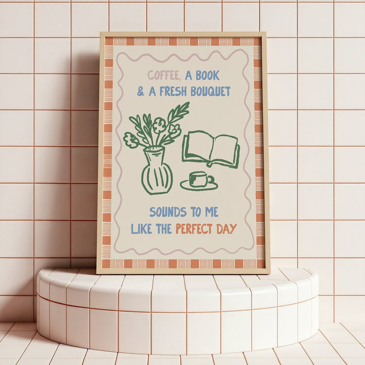 Books and Flowers Perfect Day Print