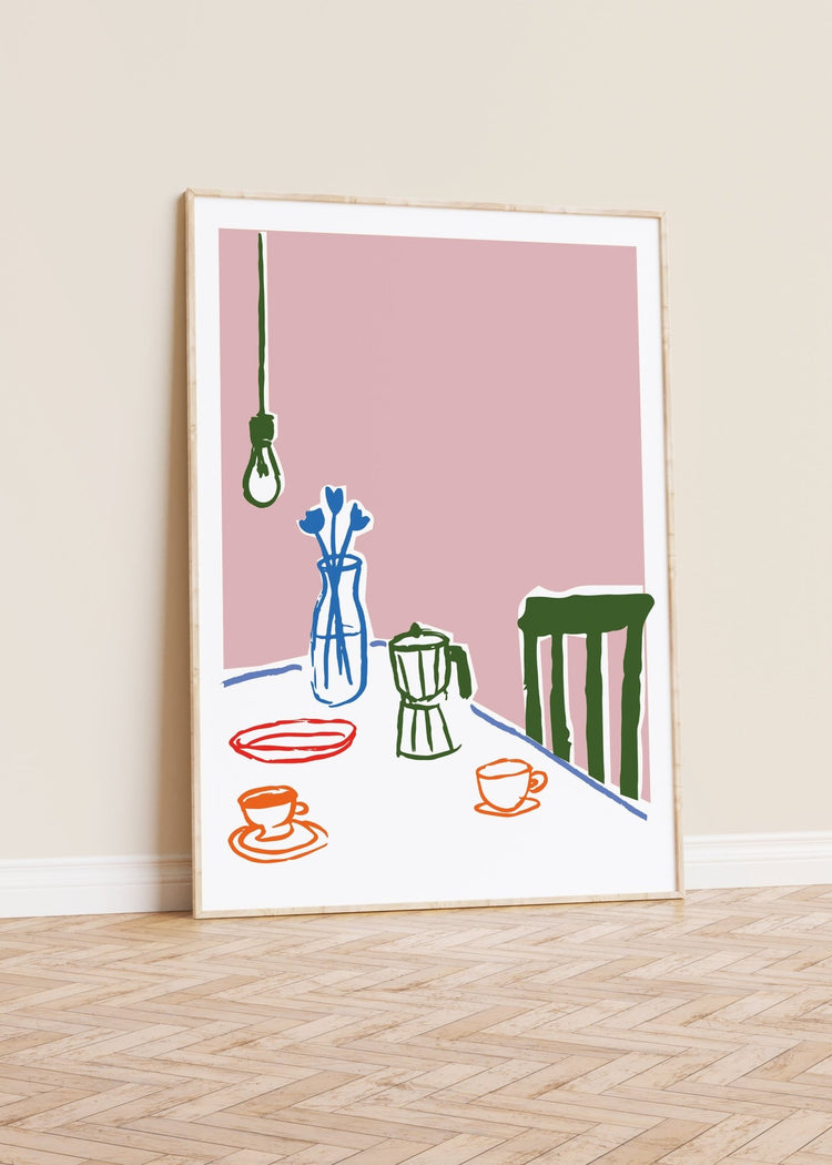 Breakfast Scene Kitchen Print