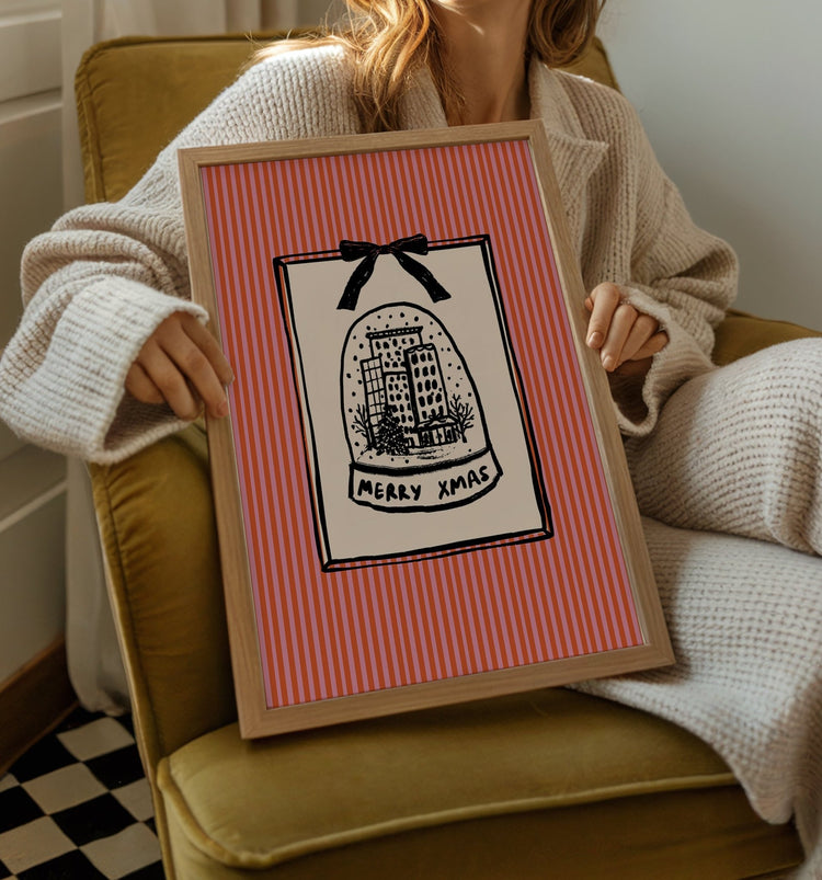 Christmas Snow Globe Print