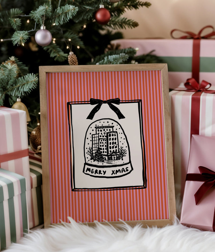 Christmas Snow Globe Print