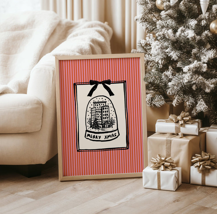 Christmas Snow Globe Print