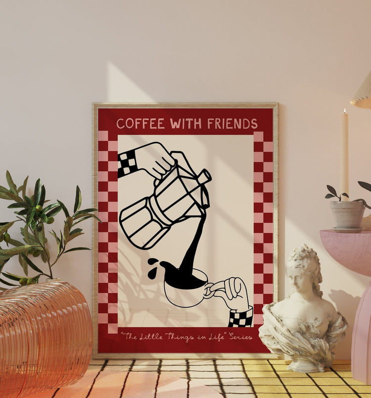 Coffee With Friends Abstract Kitchen Print