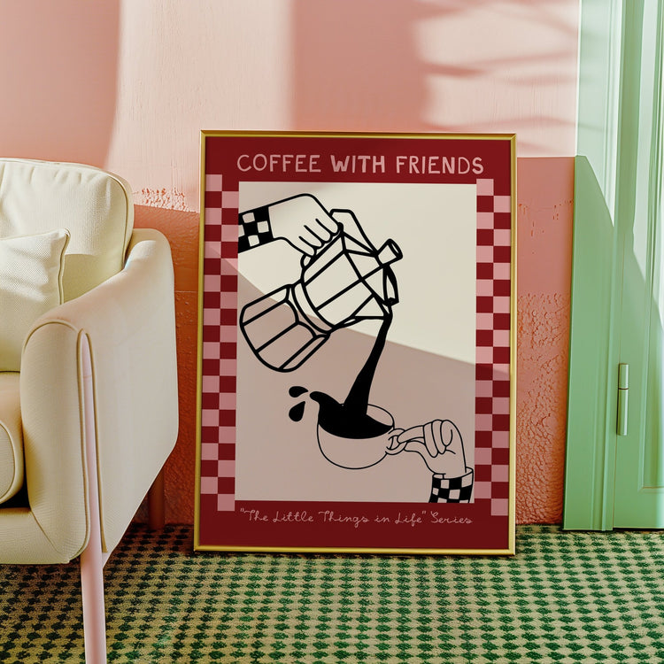 Coffee With Friends Abstract Kitchen Print