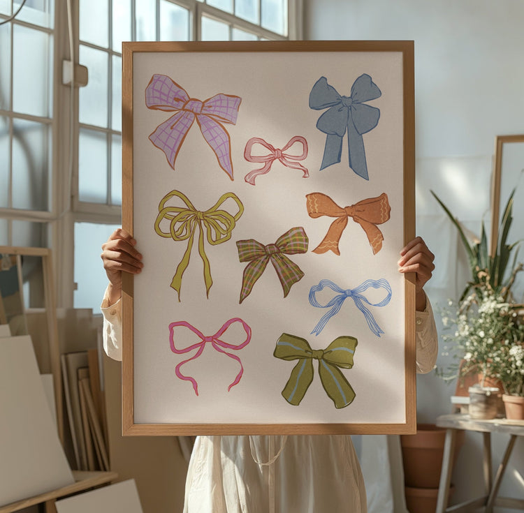 Cottage Core Bows Print