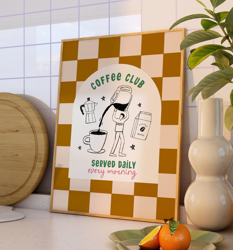 Daily Coffee Club Print