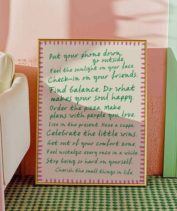 Feel Good Manifesto Print