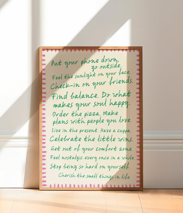 Feel Good Manifesto Print
