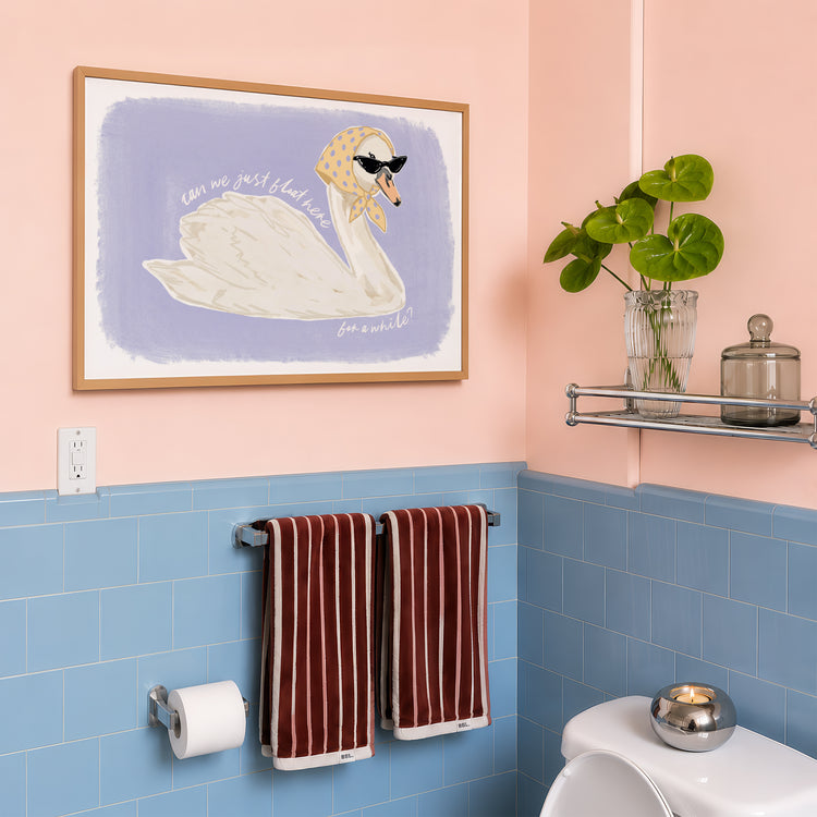 Can We Just Float Here Swan Print