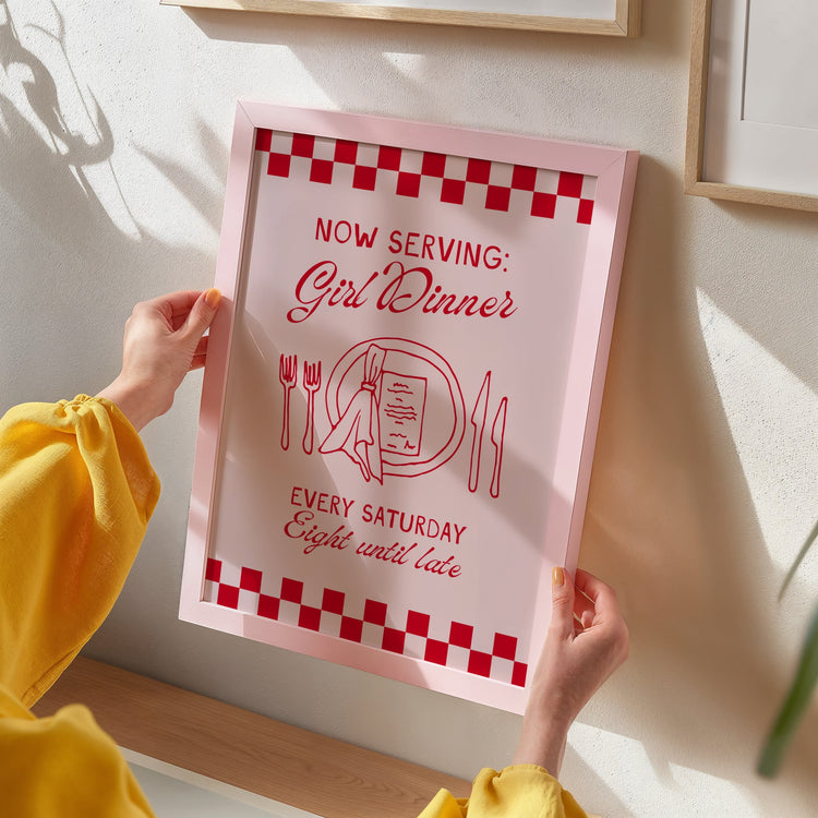 Girl Dinner Kitchen Print