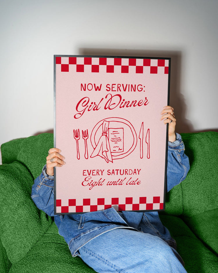 Girl Dinner Kitchen Print