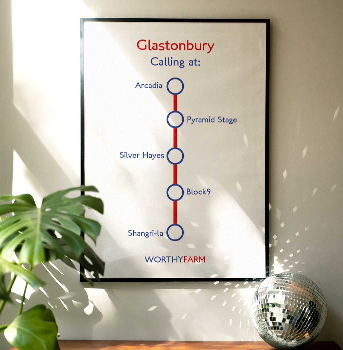 Glastonbury Areas Print