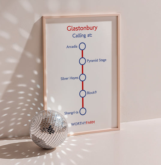 Glastonbury Areas Print