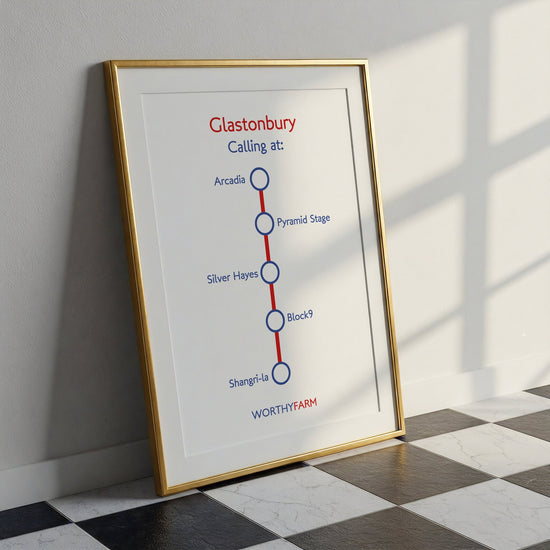 Glastonbury Areas Print