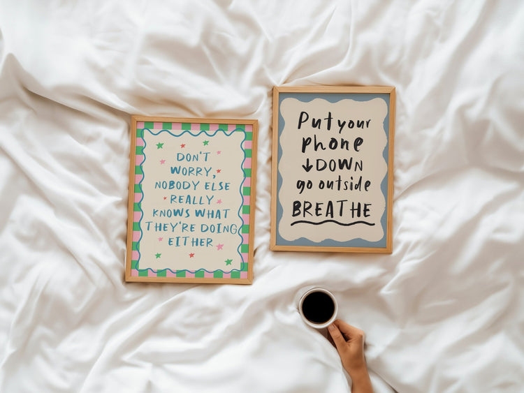 Go Outside & Breathe Self - Care Print