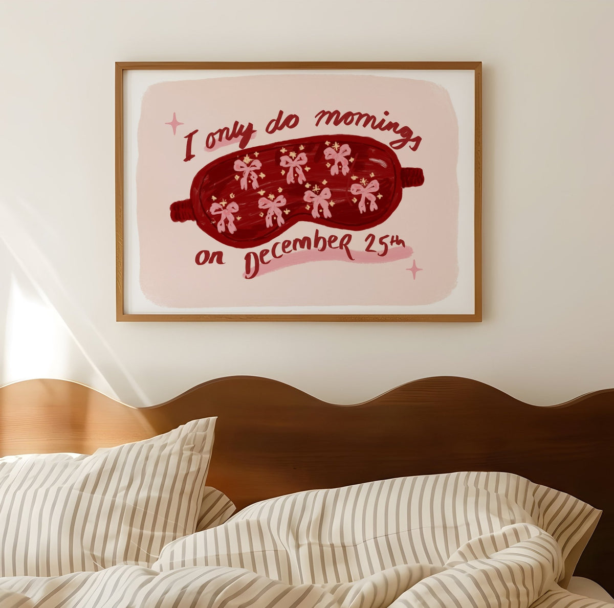 I Only Do Mornings on 25th December Christmas Print