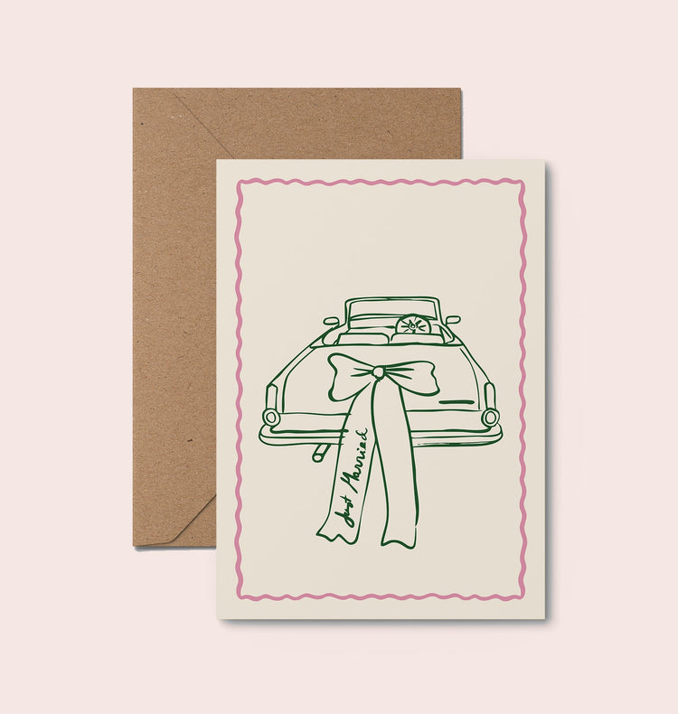Just Married Vintage Card