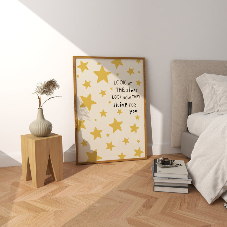 Look At The Stars Nursery Print