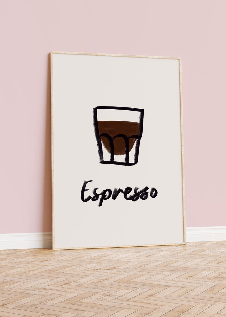 Minimalist Espresso Kitchen Print