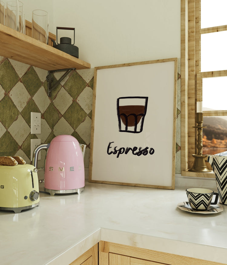 Minimalist Espresso Kitchen Print