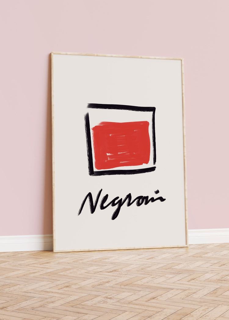 Minimalist Negroni Kitchen Print