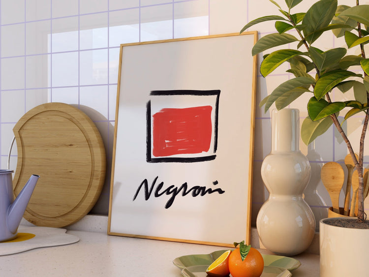 Minimalist Negroni Kitchen Print