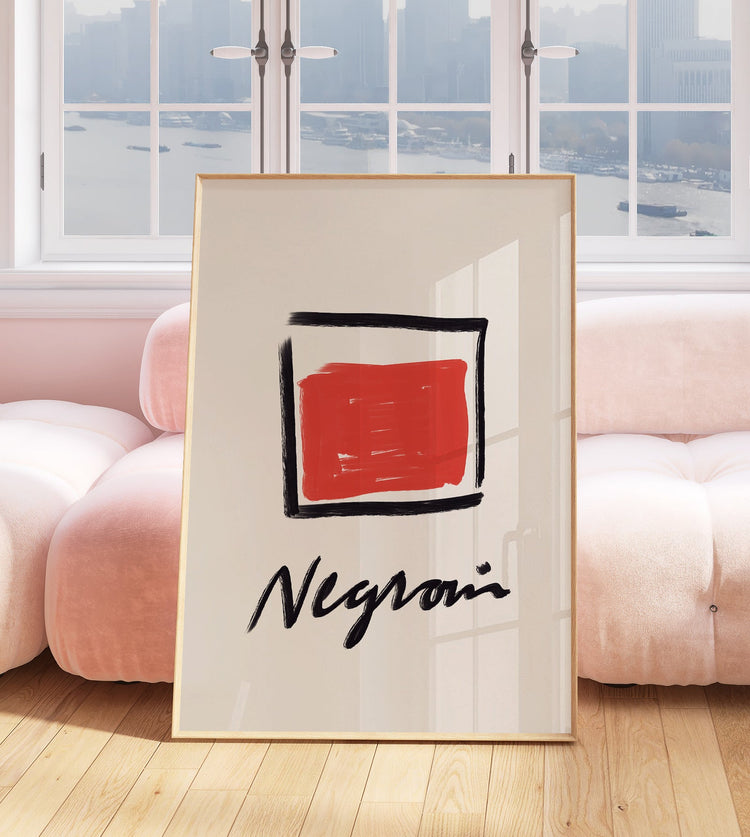Minimalist Negroni Kitchen Print