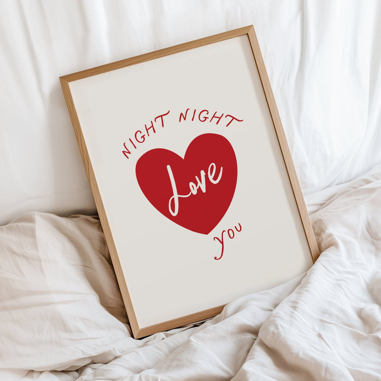 Night Night Love you Bedroom Print