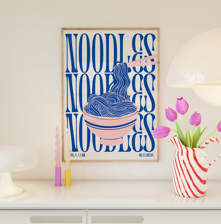 Noodles Abstract Kitchen Print