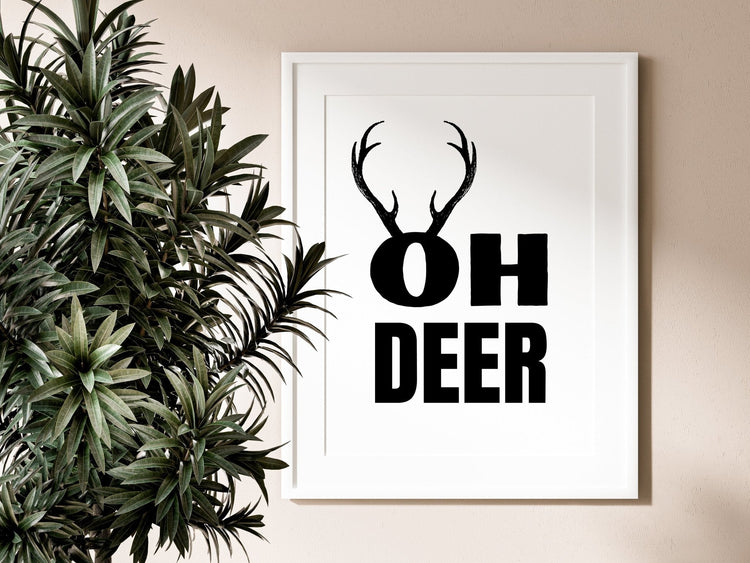 Oh Deer Christmas Picture Print