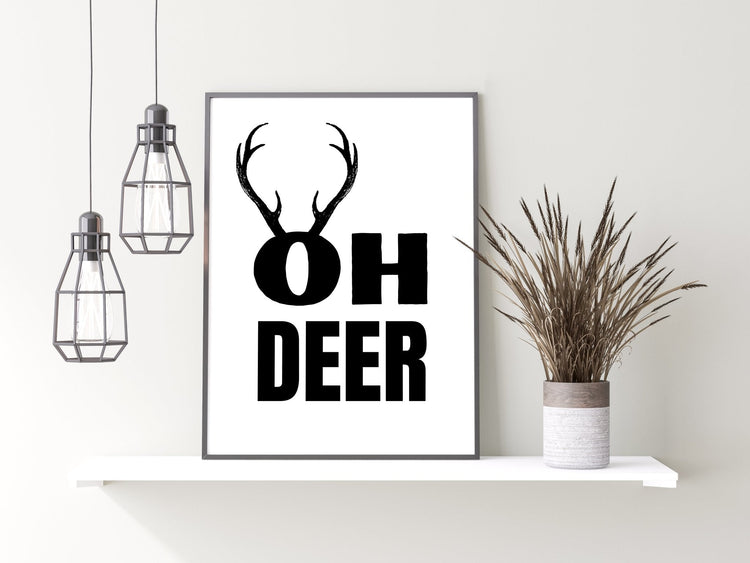 Oh Deer Christmas Picture Print