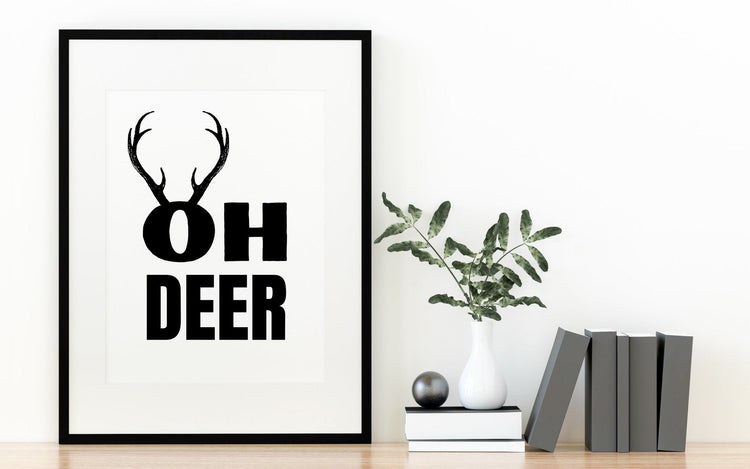 Oh Deer Christmas Picture Print