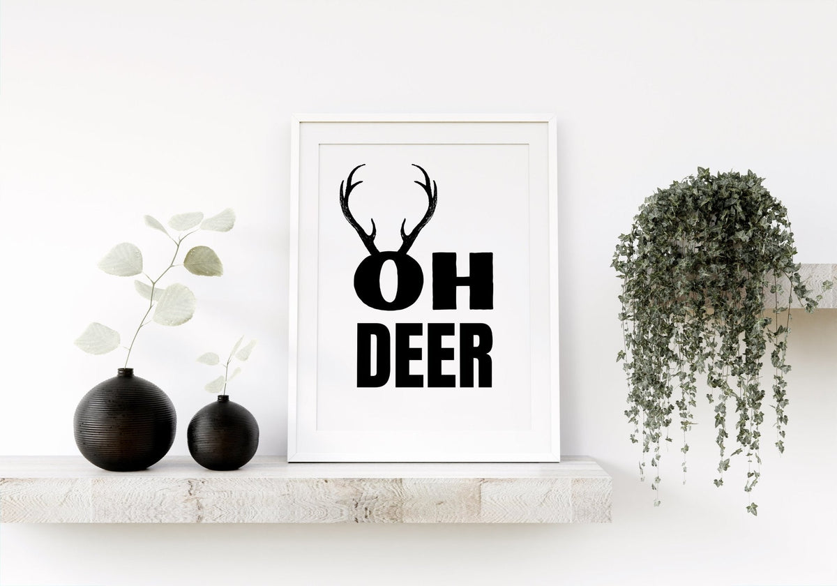 Oh Deer Christmas Picture Print